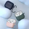 AirPods 3 tok szilikon puha tok + karabiner rózsaszín - 1. kép