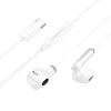 Borofone Fülhallgató BM89 Surpass mikrofonnal Type C fehér - 0. kép