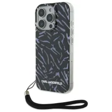 Karl Lagerfeld Zebra Zsinóros iPhone 16 Pro Max tok - Lila