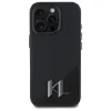 Karl Lagerfeld Silicone Shadow Metal Initial MagSafe iPhone 16 Pro tok - Fekete - 1. kép