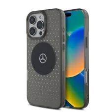 Mercedes PC/TPU Csillagmintás MagSafe tok iPhone 16 Pro Max Fekete