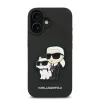 Karl Lagerfeld PU Saffiano Karl és Choupette tok iPhone 16 Plus Fekete - 0. kép