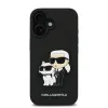 Karl Lagerfeld PU Saffiano Karl és Choupette tok iPhone 16 fekete tok - 0. kép