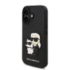 Karl Lagerfeld PU Saffiano Karl és Choupette tok iPhone 16 fekete tok - 1. kép