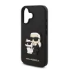 Karl Lagerfeld PU Saffiano Karl és Choupette tok iPhone 16 fekete tok - 2. kép