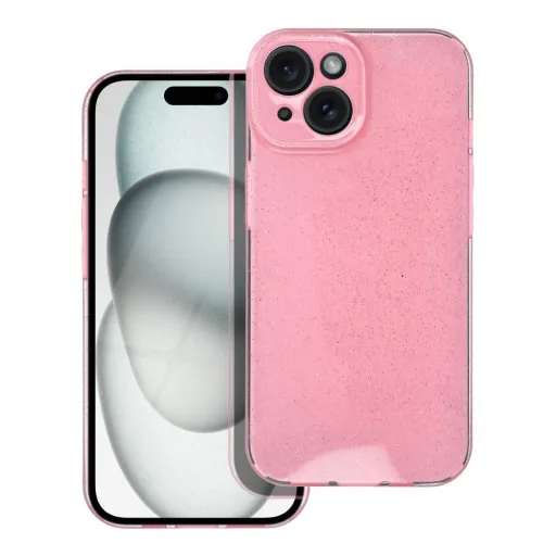 CLEAR CASE 2 mm BLINK tok IPHONE 15 pink