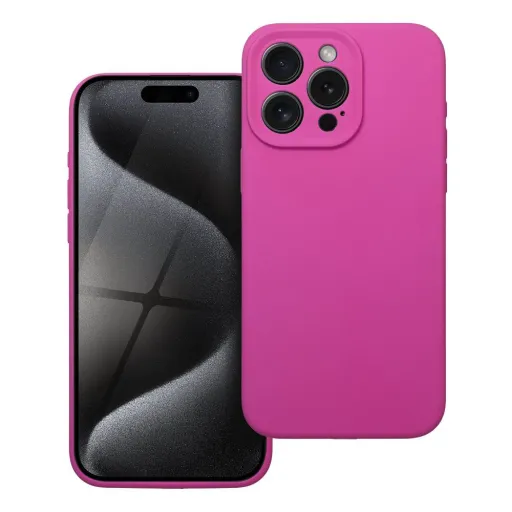 Tok SZILIKON 2 mm iPhone 15 Pro Max rózsaszín Tok SZILIKON 2 mm iPhone 15 Pro Max rózsaszín