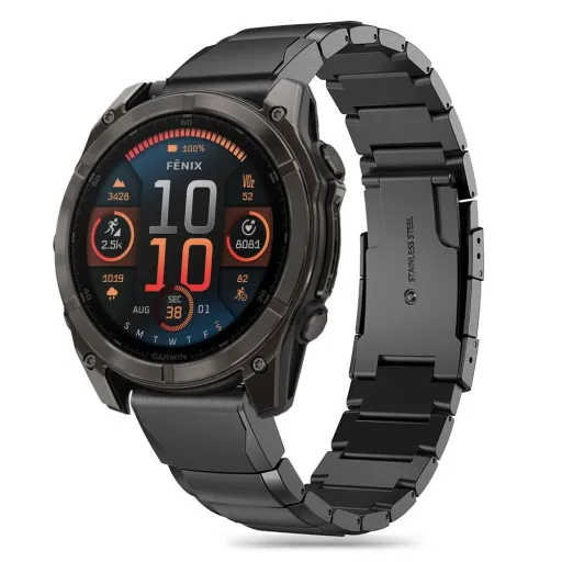 Tech-protect Steelband Garmin Fenix 5 / 6 / 6 Pro / 7 / 8 (47 Mm) / E Fekete