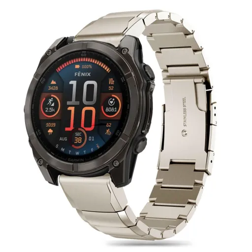 TECH-PROTECT STEELBAND GARMIN FENIX 5X / 5X PLUS / 6X / 6X PRO / 7X / 8 (51 MM) TITANIUM óraszíj