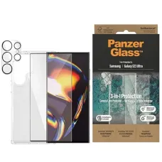 PanzerGlass Csomag 3 az 1-ben Átlátszó Tok + Fólia + Kamera Védelem Samsung Galaxy S23 Ultra tok