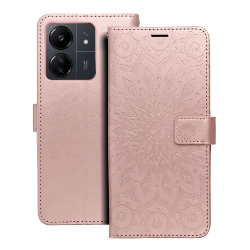 MEZZO fliptok XIAOMI Redmi 13C / POCO C65 mandala rose gold tok