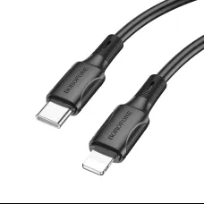 Borofone kábel BX80 Succeed - Type C to Lightning - PD 20W 1 méter fekete