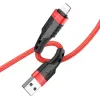 Borofone Kábel BU35 Influence - USB - Lightning - 2,4A 1,2 méteres piros - 0. kép