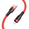 Borofone Kábel BU35 Influence - USB - Lightning - 2,4A 1,2 méteres piros - 1. kép