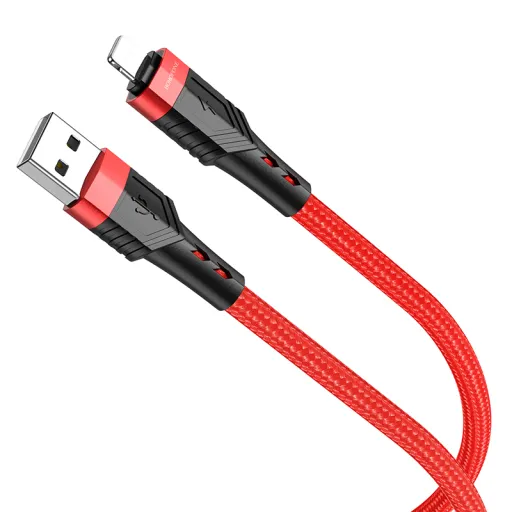 Borofone Kábel BU35 Influence - USB - Lightning - 2,4A 1,2 méteres piros