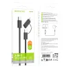 Borofone Cable BX104 Primo - USB Type C - Type C + Lightning - 60W 3A 1 méter fekete - 2. kép