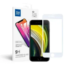 Edzett üveg Blue Star - APP IPHONE 7/8/SE 2020 5D Teljes fedés fehér üvegfólia