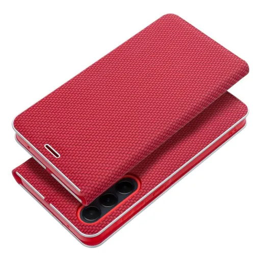 LUNA fliptok Carbon piros iPhone 7 / 8 / SE 2020 / SE 2022 tok LUNA fliptok Carbon piros iPhone 7 / 8 / SE 2020 / SE 2022 tok