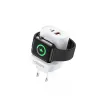 VEGER utazó töltő USB A + Type C + vezeték nélküli töltő kompatibilis Apple Watch PD QC3.0 3A 25W W002E fehér - 1. kép