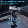 VEGER autós töltő 2 x USB A + 2 x Type C PD QC 3A 66W CC53-2A2C fekete - 1. kép