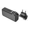 HOCO powerbank 10 000 mAh beépített EU / US aljzattal és Type C + Lightning kábelekkel QC PD 3A 22,5W J126 fekete - 4. kép