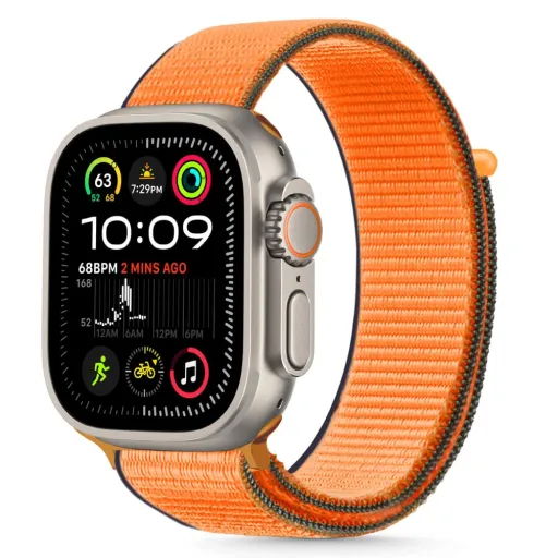 TECH-PROTECT NYLON APPLE WATCH 6 / 7 / 8 / 9 / 10 / SE (40 / 41 / 42 MM) KUMQUAT szíj