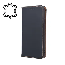 Genuine Leather fliptok Samsung Galaxy A05S fekete tok