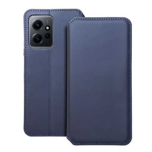 DUAL POCKET fliptok XIAOMI Redmi Note 12 5G sötétkék tok