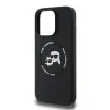 Karl Lagerfeld Liquid Silicone K&CH Heads MagSafe tok iPhone 16 Pro-hoz Fekete - 2. kép