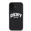 DKNY Folyékony Szilikon Íves Logó MagSafe tok iPhone 16-hoz Fekete tok - 0. kép