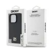 DKNY PU bőr ismétlődő mintázatú logó MagSafe tok iPhone 16 Pro fekete tok - 4. kép