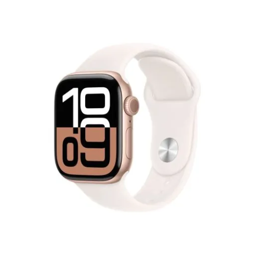 Apple Watch Series 10 GPS 42mm Rose Gold Aluminium Tok, Light Blush Sport Szíj S/M EU MWWH3