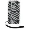 Karl Lagerfeld IML Zebra Pattern & Cord iPhone 16 Pro Max tok - fekete - 0. kép