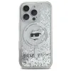 Karl Lagerfeld Liquid Glitter Choupette Head Magsafe tok iPhone 16 Pro Max - Átlátszó - 1. kép