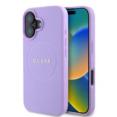 Guess PU Grained Classic Logo MagSafe tok iPhone 16 Plus Purple tok