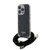  iPhone 16 Pro Max Fekete Guess IML 4G Printed Crossbody Szíjjal Ellátott tok thumbnail