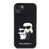 Karl Lagerfeld PU Saffiano Karl és Choupette tok iPhone 13-hoz Fekete - 0. kép