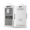 DKNY PU Bőr Ismétlődő Minta Tonális Csík Tok iPhone 16 Pro Maxhoz Bézs tok - 4. kép