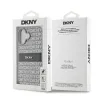 DKNY PU Bőr Mintás Tonális Csík Tok iPhone 16 Beige tok - 4. kép