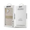 DKNY PU bőr ismétlődő mintájú tónusos csíkos tok iPhone 16-hoz rózsaszín - 4. kép