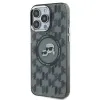 Karl Lagerfeld IML Monogram Karl & Choupette Head MagSafe iPhone 15 Pro tok - Fekete - 0. kép