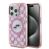 iPhone 15 Pro Pink Karl Lagerfeld IML Monogram Karl & Choupette Head MagSafe tok thumbnail