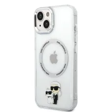 Karl Lagerfeld IML Karl és Choupette MagSafe tok iPhone 13 áttetsző tok