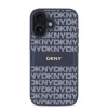 DKNY PU Bőr Tonális Csíkos Minta iPhone 16 Kék tok - 0. kép