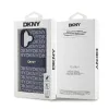 DKNY PU Bőr Tonális Csíkos Minta iPhone 16 Kék tok - 4. kép