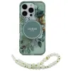 Guess IML Flowers Gyöngy Pántos MagSafe tok iPhone 16 Pro Max - zöld tok - 0. kép