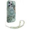 Guess IML Flowers Gyöngy Pántos MagSafe tok iPhone 16 Pro Max - zöld tok - 1. kép