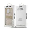 DKNY PU bőrmintás tónusos csíkos tok iPhone 16 Pro Max-hoz rózsaszín tok - 4. kép