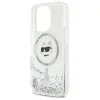 Karl Lagerfeld Liquid Glitter Choupette Head Magsafe iPhone 16 Pro tok - Átlátszó - 4. kép