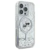 Karl Lagerfeld Liquid Glitter Karl & Choupette Head Magsafe iPhone 16 Pro tok - 2. kép